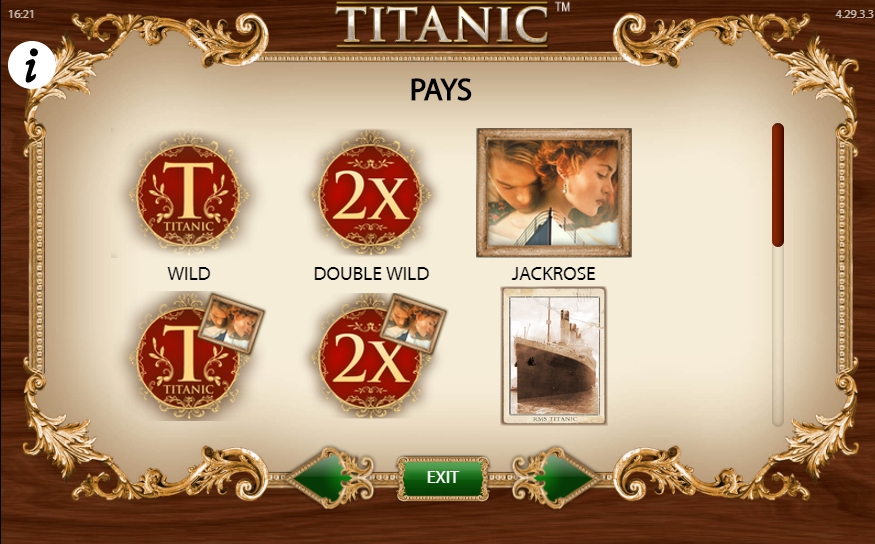 Игровой автомат Titanic бонусы